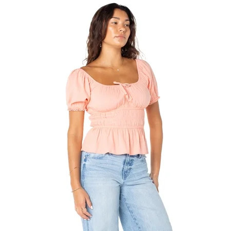 The Celebrity Pink Women's and Women's Plus Puff Sleeve Top, Sizes XS-XXXL | Walmart (US)
