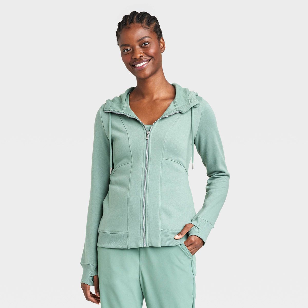 Women's Fleece Full Zip Hoodie - All In Motion™ | Target