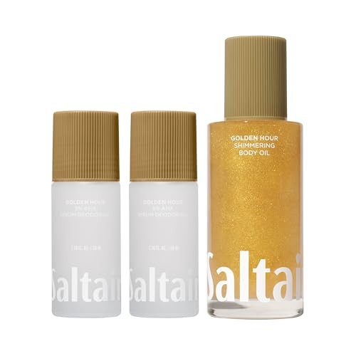 Saltair Golden Hour Radiance Duo – AHA Serum Deodorant & Shimmering Body Oil | Aluminum-Free Odor Control & Moisturizing Glow Set | Amazon (US)