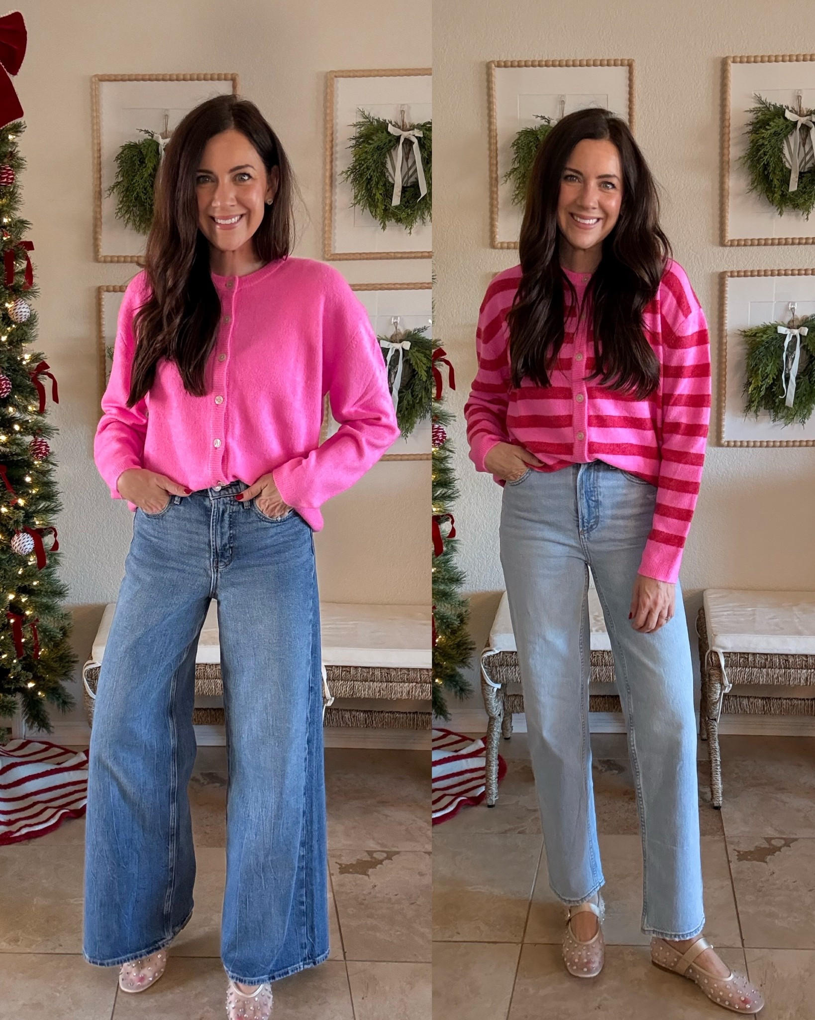 Two new Target sweaters! So cozy soft + jeans on sale👏🏻
•mediums in sweaters, I honestly think size up in these if you want an oversized cozy look. I might try a large too
•2 regular in both jeanss

#LTKSaleAlert #LTKFindsUnder50 #LTKHoliday