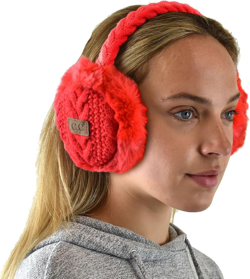 C.C Soft Winter Warm Adjustable Headband Ear Warmer Earmuffs | Amazon (US)