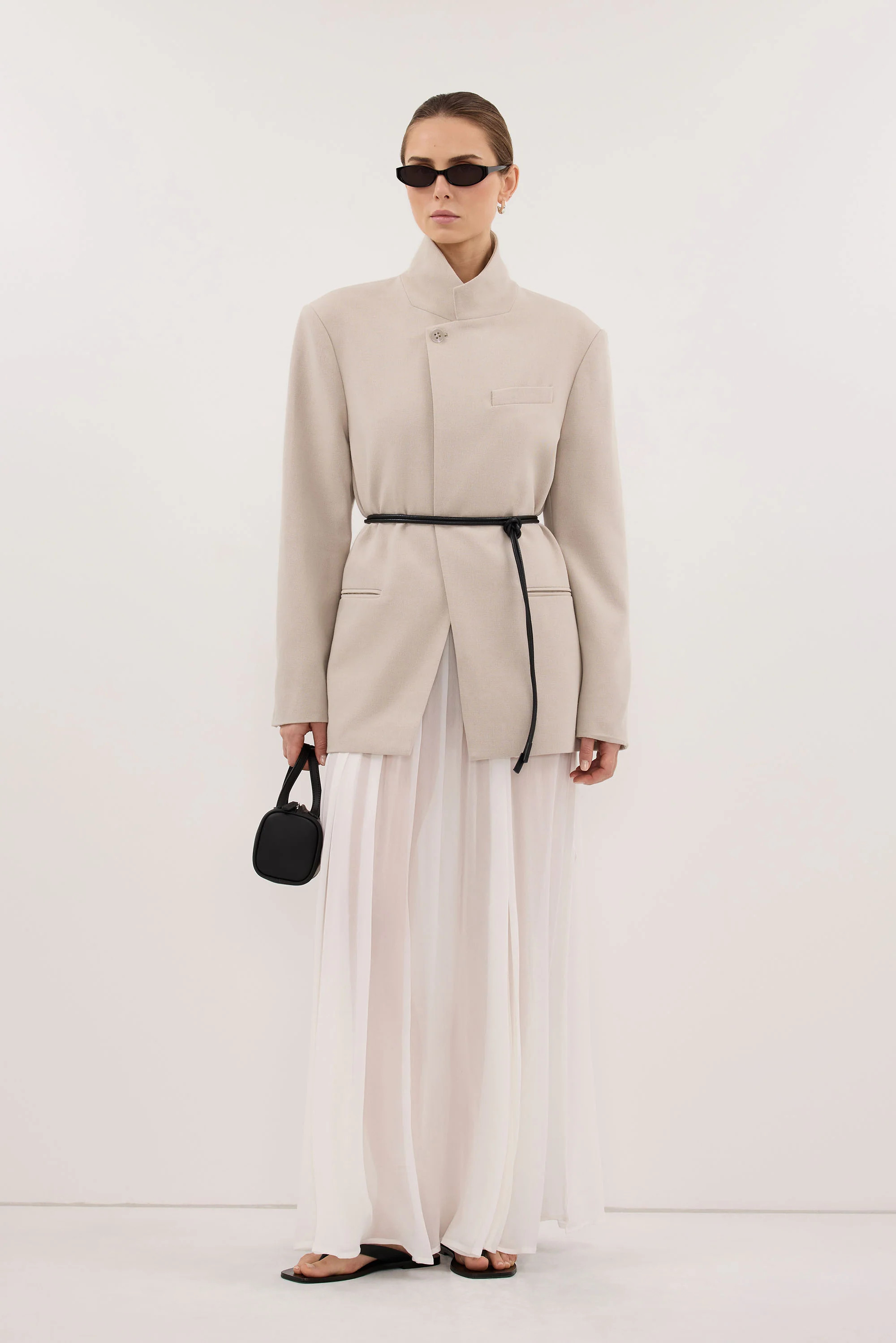 VIDA MUSHROOM STAND COLLAR BLAZER | DISSH