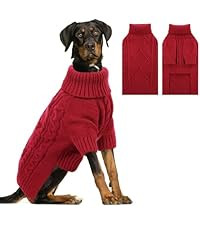 ASENKU Knitted Dog Sweater, Pullover Big Thermal Dog Winter Sweater, Turtleneck Doggy Sweaters fo... | Amazon (US)