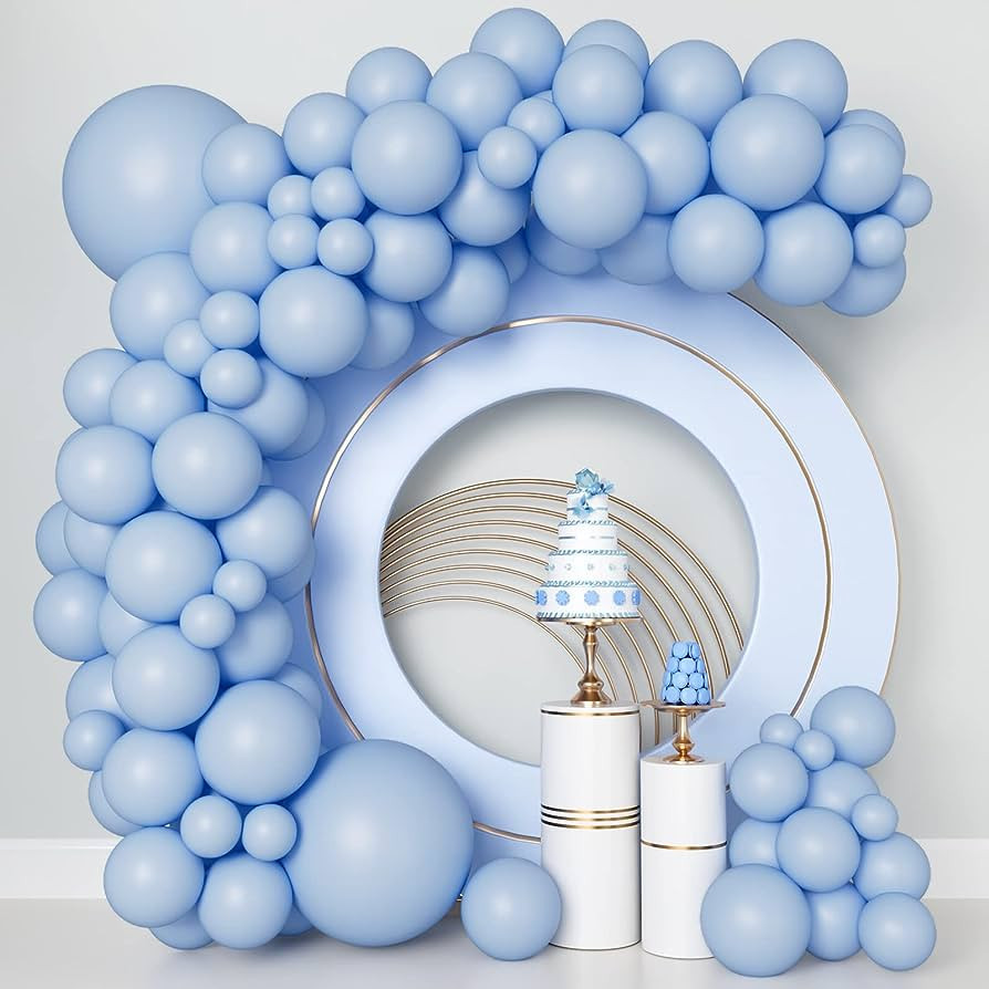 Pastel Blue Balloons 103 pcs Light Blue Balloon Garland Arch Kit 5/10/12/18 Inch Different Sizes ... | Amazon (UK)