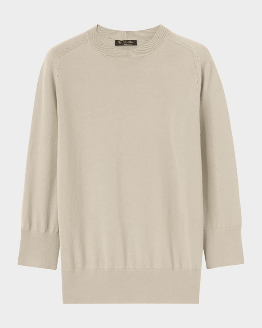 Loro Piana Girocollo Manica Neo Piuma Cashmere Sweater | Neiman Marcus