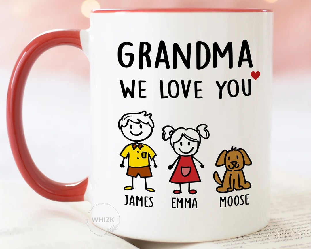 Grandma Mug, Grandma Gift For Grandma Birthday Gift Personalized Grandma Coffee Mug, Mothers Day ... | Etsy (US)