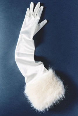 Hutch Faux Fur Satin Gloves | Anthropologie (US)