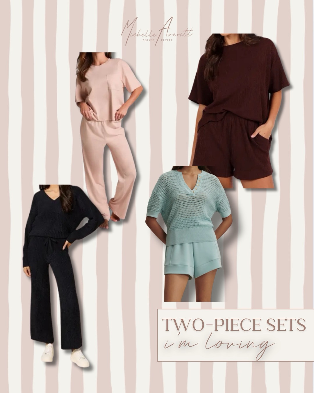 Who doesn’t love a comfortable and stylish set? I do! They make an easy, relaxing day even easier.

A comfy pajama or knit set is always a go to for my self care days! For an on the go easy day, I love to throw on a matching set for a quick, effortless look. 

Comfortable sets, pajama set, fashion over 40 

#LTKootd #LTKOver40 #LTKPetite