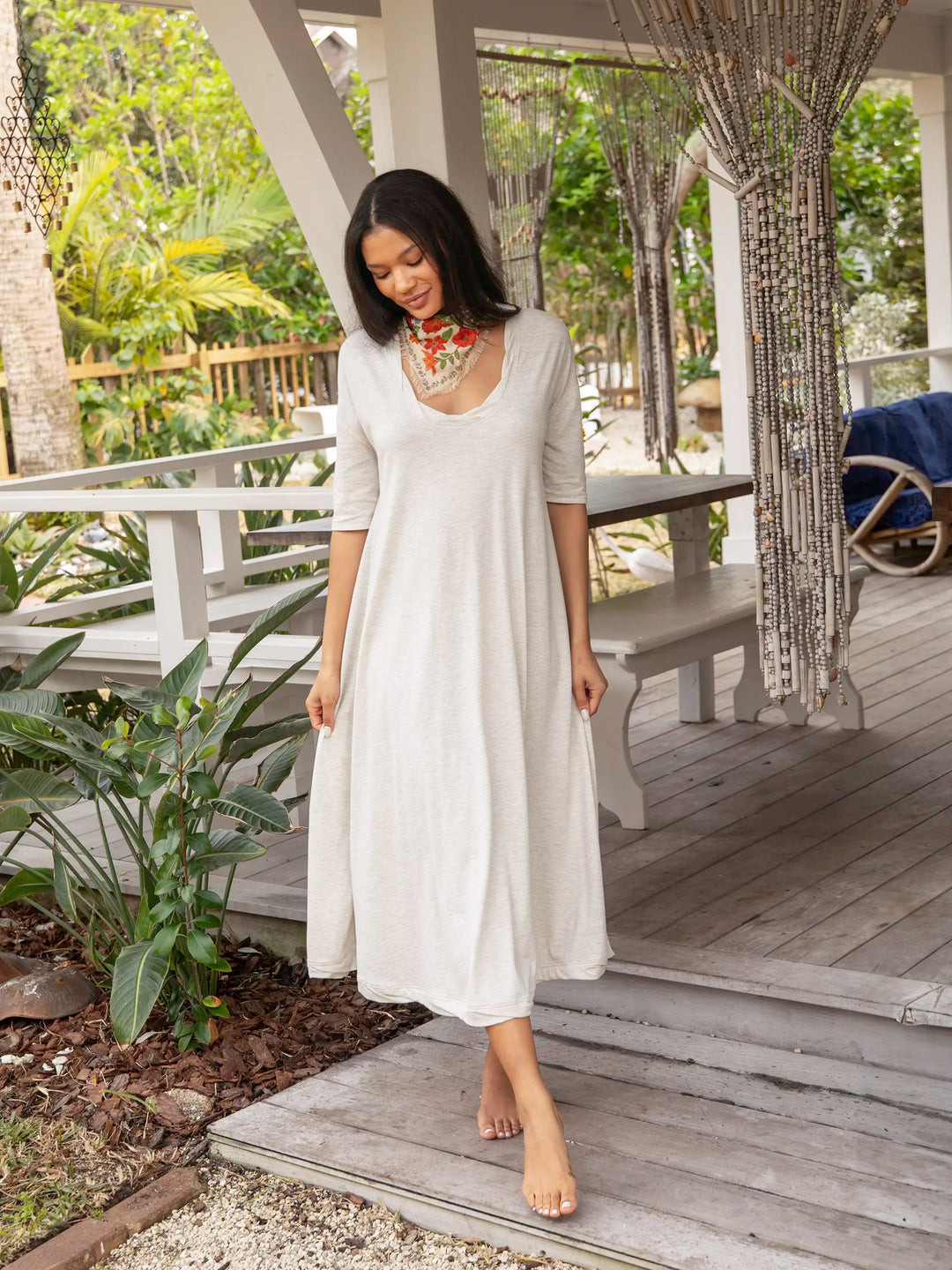 All Day Tee Dress - Oatmeal | Natural Life