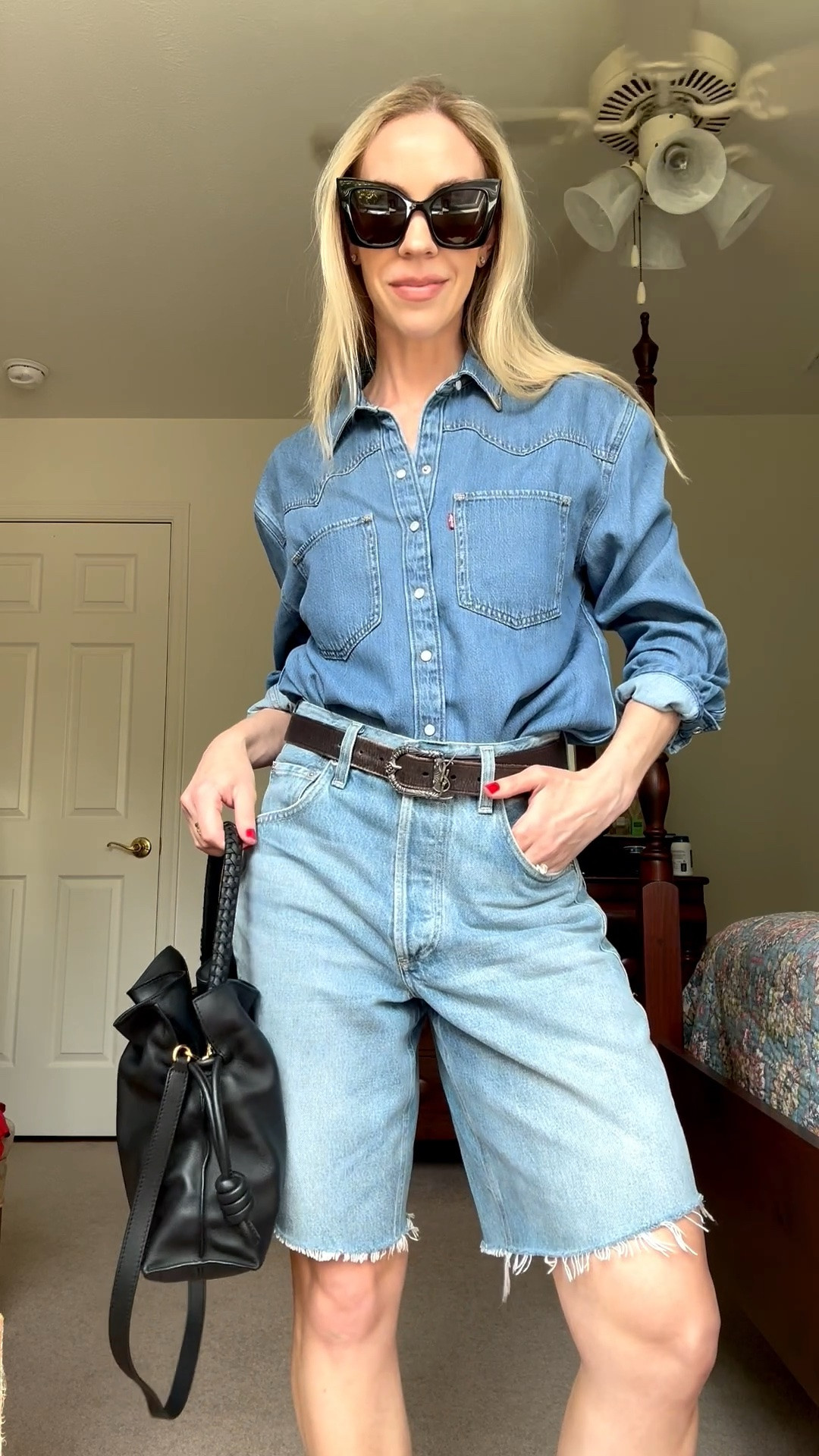 My western denim shirt from @levi is currently on sale under $20 - run! 💨 Love wearing it for an all denim look

#LTKSaleAlert #LTKOver40 #LTKSeasonal