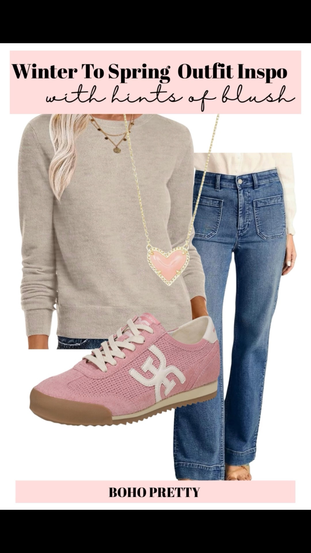 Winter to Spring transition outfit idea.  Neutral but add a hint of blush.  💝 

#LTKOver40 #LTKMidsize #LTKootd