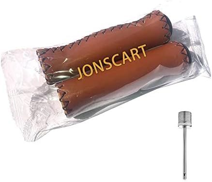 Jonscart Brown Beach Cruiser Bike Bicycle Soft Synthetic Leather Handlebar Cover Grips Bar with E... | Amazon (US)