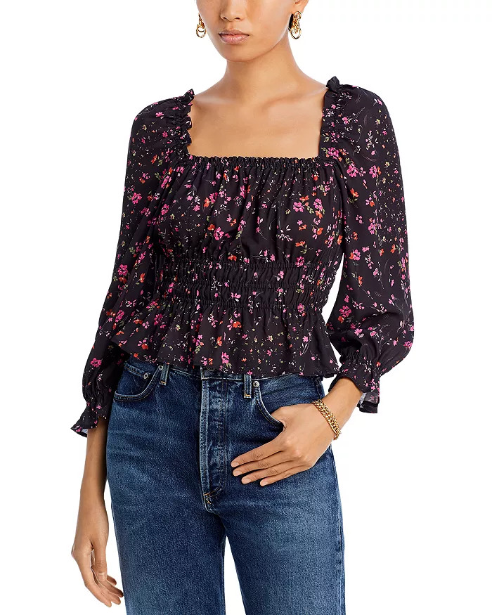 Cinched Square Neck Blouse - 100% Exclusive | Bloomingdale's (US)