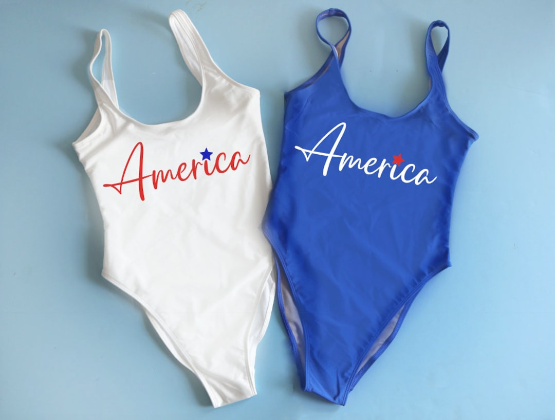 Fourth of July Swimsuits Memorial Day Bathing Suits. Made in USA Swim Suit. American Pride Swimsu... | Etsy (US)
