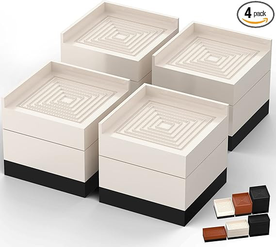 Furniture Risers, Tclouda Bed/Sofa/Desk/Table/Chair Leg/Fridge Lifts to 1.5, 3 and 4 in, Square A... | Amazon (US)