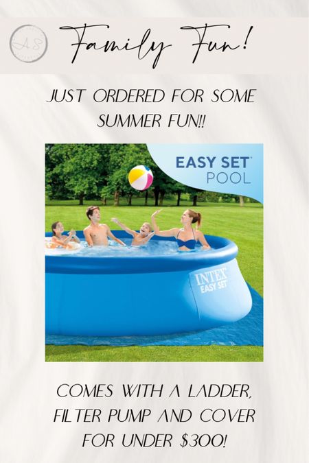 Just ordered this pool set. Looks great. Reviews said pretty easy setup. My kids will love it!  Under $300 and there are many sizes to choose from. 



#LTKFamily #LTKKids #LTKSwim