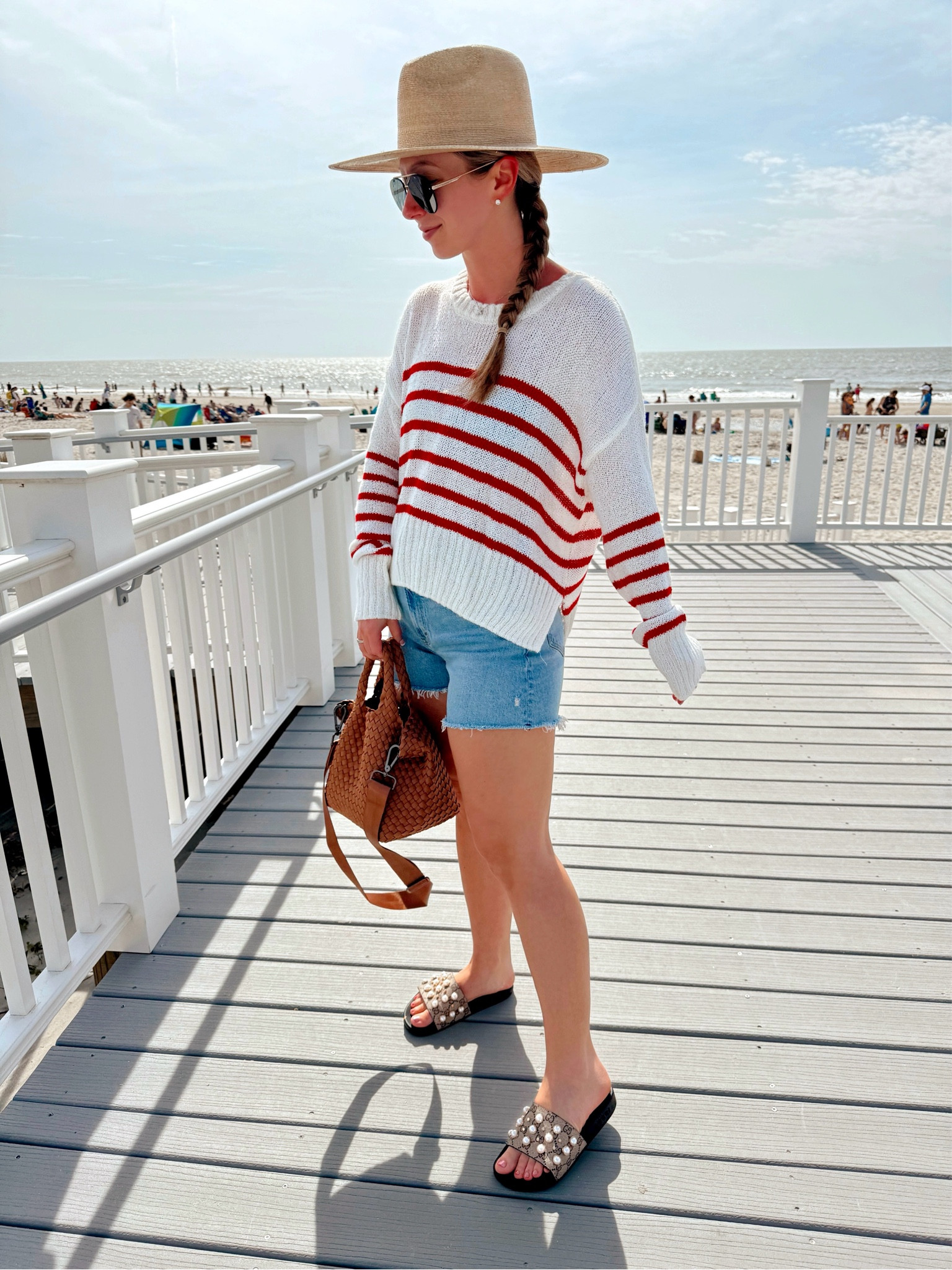 It was chilly this morning so I wore this cute sweater + fave denim shorts over my swimsuit to the beach! Similar sweater linked/ shorts 4/27 (TTS)

Beach vacation, vacation, travel, denim shorts, casual outfit 

#LTKstyletip #LTKsalealert #LTKfindsunder100