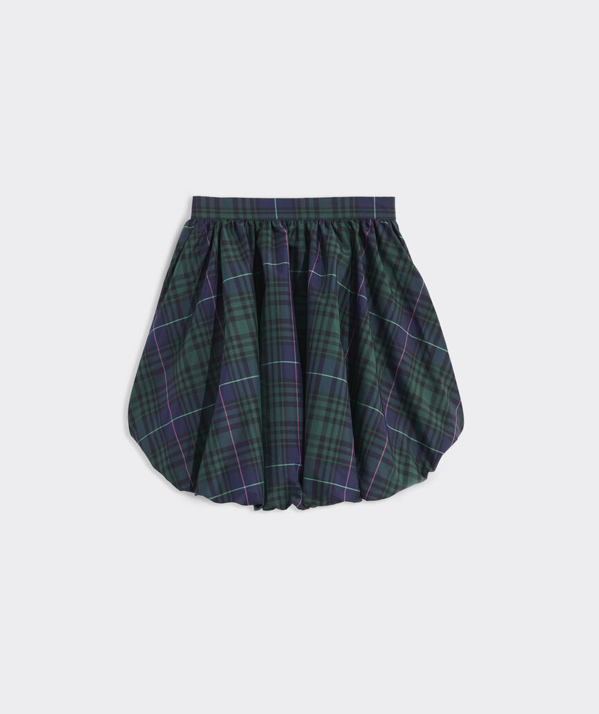Girls Taffeta Bubble Skirt | Girls Plaid Skirt | Christmas Family Photos | Vineyard Vines #LTKkids  | vineyard vines
