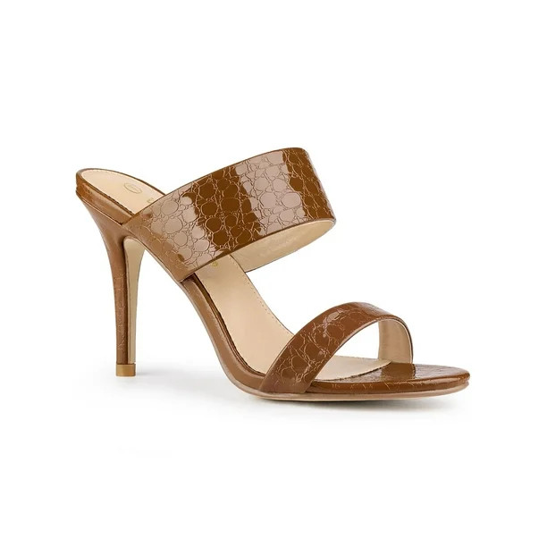Unique Bargains Women's Open Toe Stiletto Heel Slide Sandals | Walmart (US)