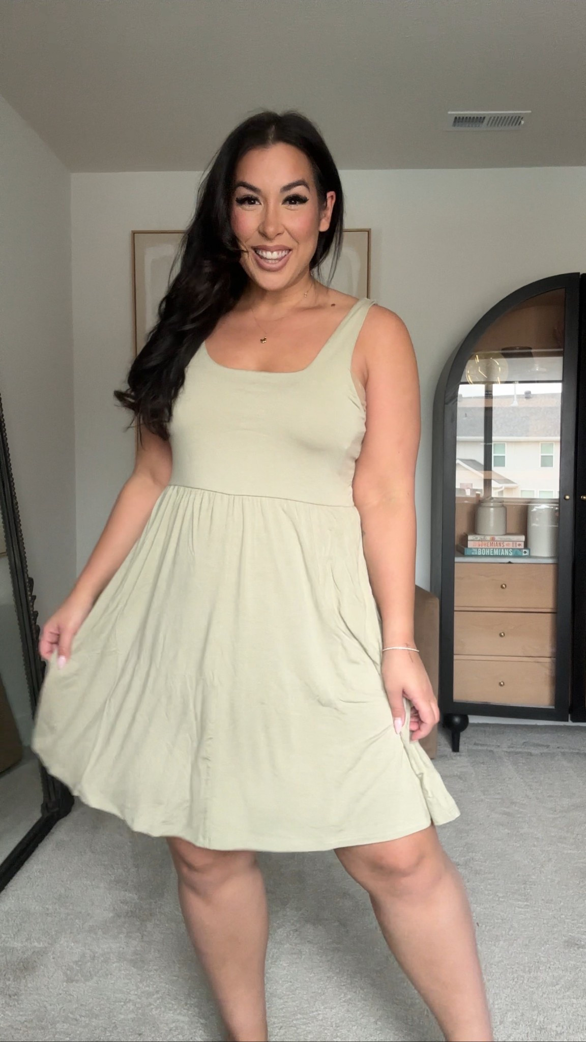 Affordable midsize spring outfit from Target! Wearing size large 
-
-
-
spring dress, white poplin skirt, vest top, target fashion, bridal shower dress, baby shower dress, short mini dress, floral dress

#LTKStyleTip #LTKMidsize