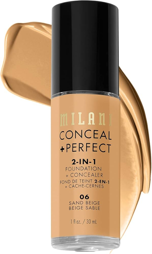 Milani Conceal + Perfect 2-in-1 Foundation + Concealer for a Flawless Complexion, Under Eye Corre... | Amazon (US)