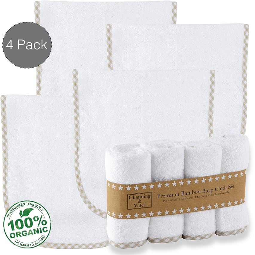 Channing & Yates - Premium Hooded Baby Towels and Washcloth Set - Organic Bamboo Baby Towel with ... | Amazon (US)