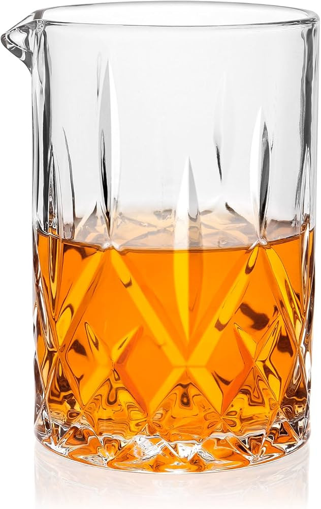 Cocktail Mixing Glass, 18.5oz Crystal Mixing Glass, Thick Bottom Bar Stiring Glasses, Bartender M... | Amazon (US)