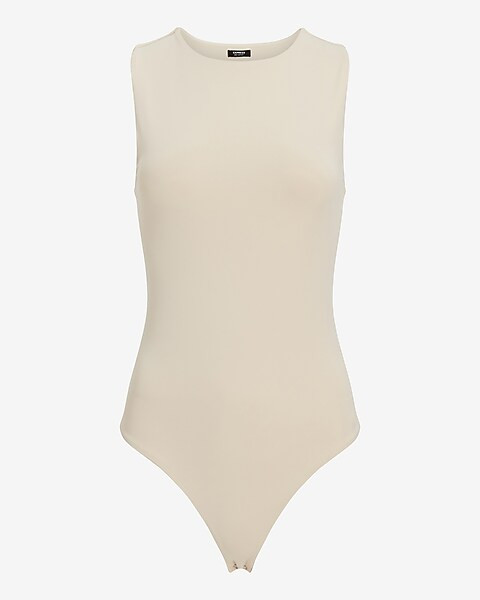 High Compression Body Contour Matte High Neck Thong Bodysuit | Express