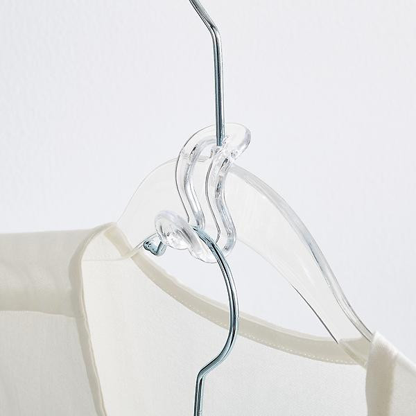 Clear Slim Cascading Hanger Hooks Pack of 10 | The Container Store