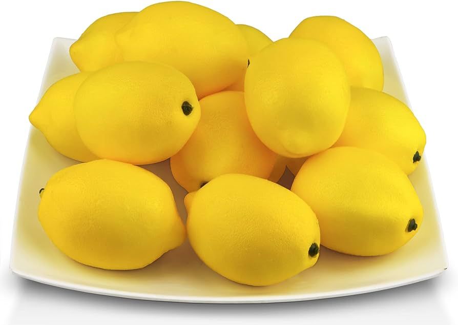 Artificial Lemons Simulation Lifelike Small Lemons Fake Fruit for Home Kitchen Wedding Party Deco... | Amazon (US)