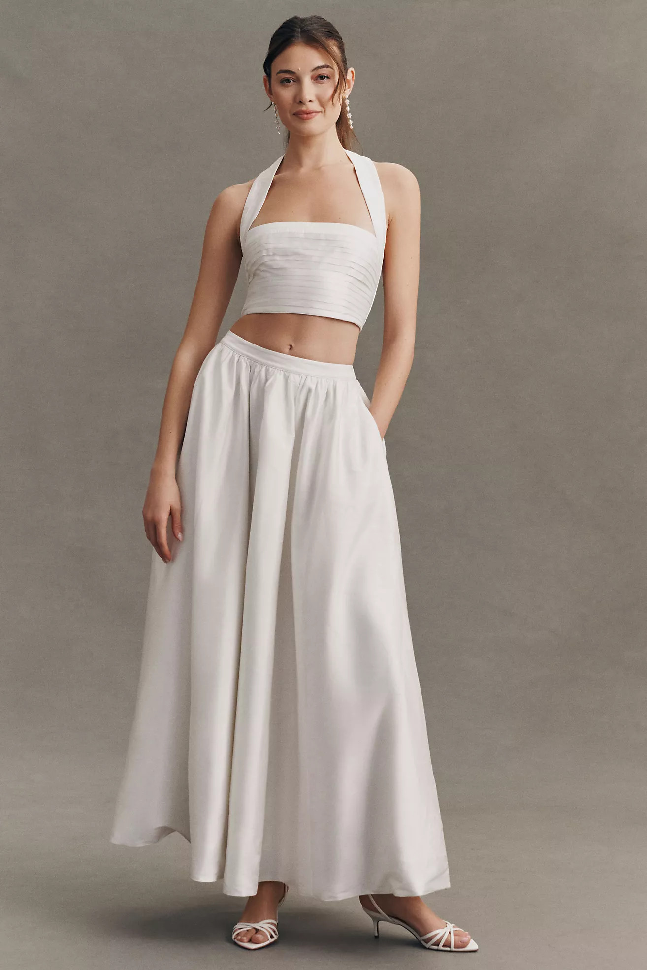 BHLDN Taffeta Halter Skirt Set | Anthropologie (US)