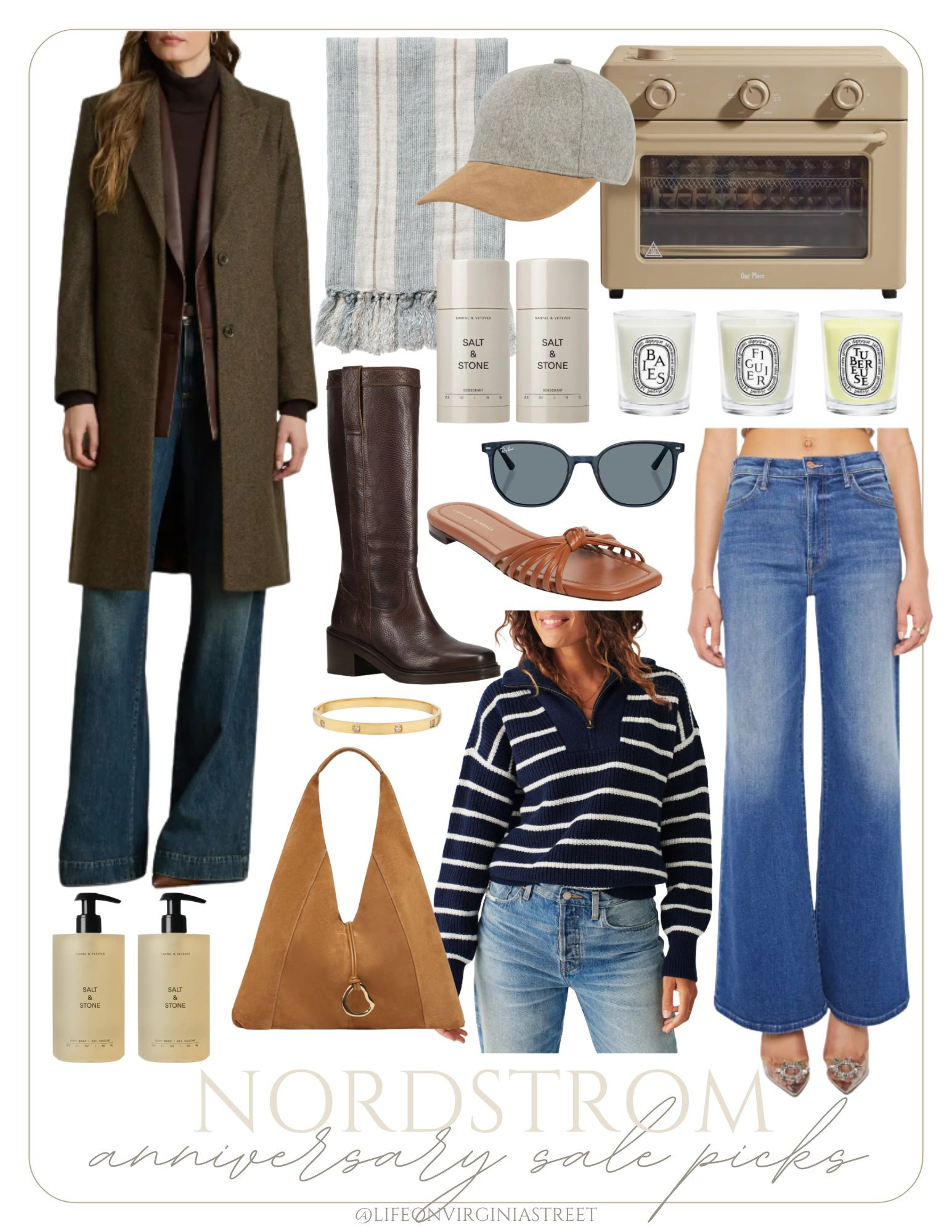 Some of my top picks from the 2025 Nordstrom Anniversary Sale! From this gorgeous Ralph Lauren coat, to MOTHER jeans, to a striped linen throw blanket, suede bucket bag, my favorite clean deodorant, Loeffler Randall slides, Frye boots and more - and it's all on sale! See my full post with all picks here: https://lifeonvirginiastreet.com/2025-nordstrom-anniversary-sale-picks/ #ltksalealert #ltkfindsunder50 #ltkfindsunder100 #ltkseasonal #ltkstyletip #ltkover40 #ltkworkwear #ltkitbag #ltkshoecrush #ltkmidsize #ltktravel #ltknsale #nsale fall outfit ideas, fall shoes, NSALE top picks 

 #LTKOver40 #LTKSaleAlert #LTKFindsUnder100