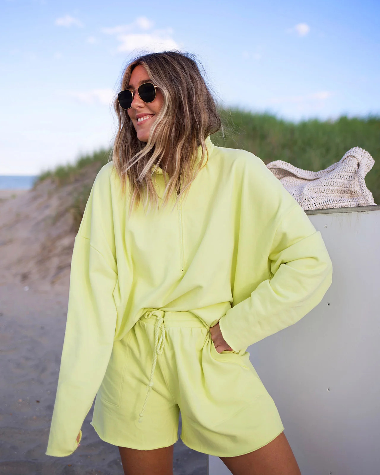 French Terry Beach Quarter Zip Pullover | Splendid
