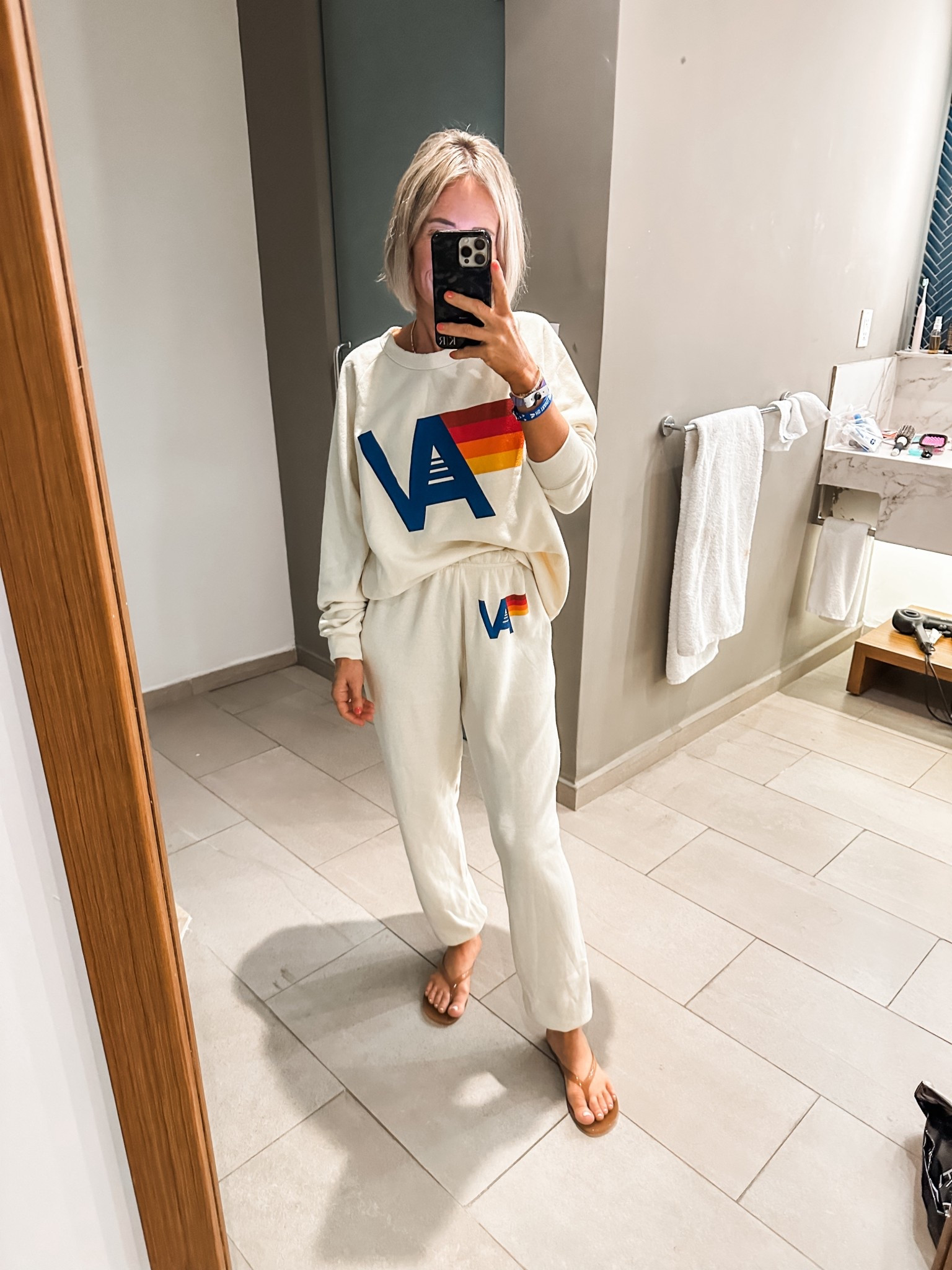 heading to breakfast on vacation 
pants- small
sweatshirt - i size up to mediumm

#LTKTravel #LTKOver40 #LTKmorningroutine