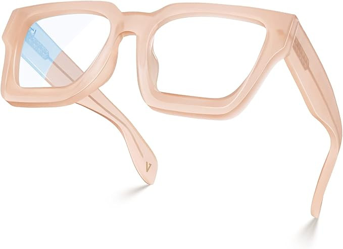 VISOONE Blue Light Blocking Glasses Rectangle Chic Preppy Look MultiColor Frame for Women Men RIV... | Amazon (US)