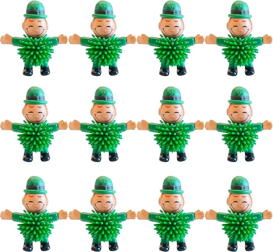 12Pcs St Patrick's Day Mini Leprechaun Toys,Squeeze Porcupine Toys Stress Relief Fidget Toy for K... | Amazon (US)