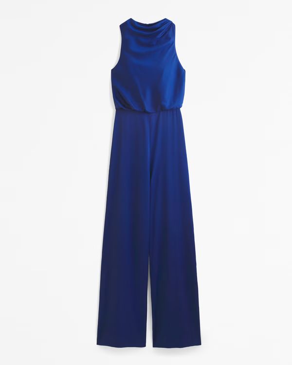 Women's High-Neck Draped Jumpsuit | Women's Dresses & Jumpsuits | Abercrombie.com | Abercrombie & Fitch (US)