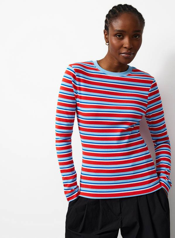 Red Striped Long Sleeve T-Shirt 24 | Tu Clothing