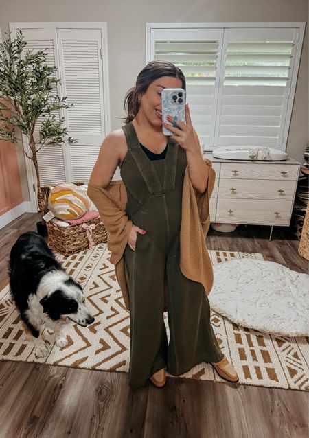 Comfiest jumpsuit! Wearing size small petite

Anthropologie 
Travel outfit
Comfy style
Green jumpsuit 
Bump style
Postpartum outfit

#LTKtravel #LTKSeasonal #LTKstyletip