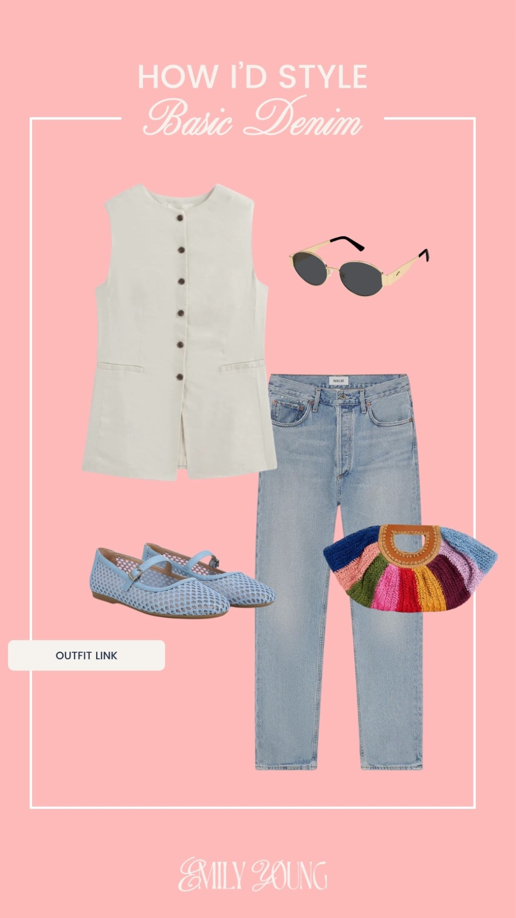 Spring outfit, denim, white top, mom style, resort style 

#LTKootd #LTKOver40 #LTKgrwm