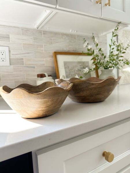 Beautiful scalloped artisan wood food safe bowls from Amazon — size medium & large. Gorgeous add-ins to my kitchen counter space! 



#LTKhome #LTKstyletip #LTKfindsunder100