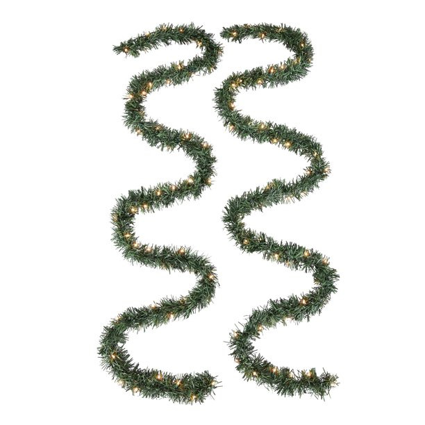 Holiday Time Prelit Clear Christmas Garland, 18 ft | Walmart (US)