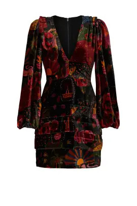 Crazy Mix Velvet Dress | Rent the Runway