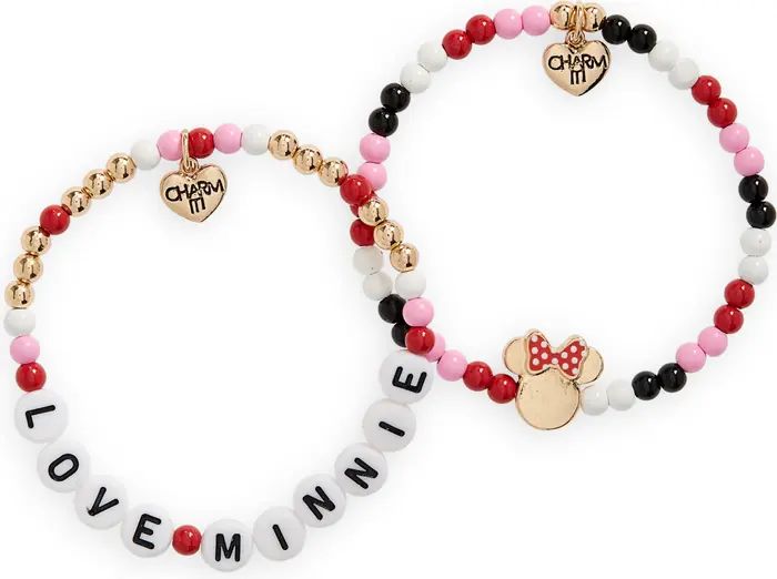 CHARM IT!® Kids' Minnie Mouse Set of 2 Stretch Bracelets | Nordstrom | Nordstrom