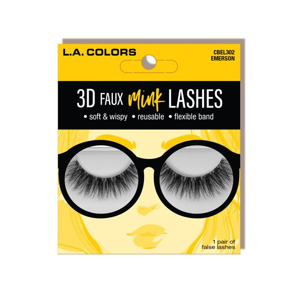 L.A. Colors 3D Faux Mink False Eyelashes, Emerson, 1 pair | Walmart (US)