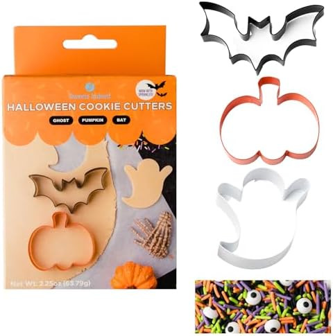 Sweets Indeed Halloween Cookie Cutters with Sprinkle Mix & Candy Eyeballs – 2 oz Sprinkles + 3 ... | Amazon (US)