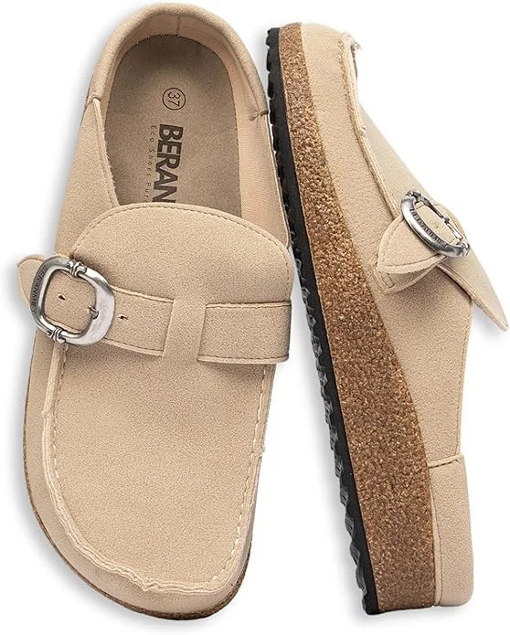BERANMEY Casual Women's Mules & Clogs Slip-On Memory Foam Cloud Mules for Womens Mens with Non-Sl... | Walmart (US)