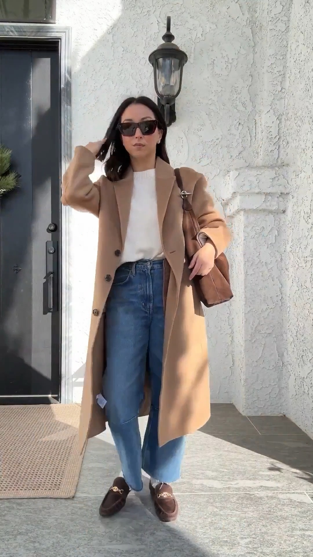 Easy mom outfit to tour a preschool. This topcoat from J.Crew is stunning! Structured, great petite fit, but still double wool faced so it moves and isn’t stiff. 

J.crew topcoat petite 2
Everlane sweater xs
Citizens of Humanity Miro jeans 24, run big. Cut hems. 
J.crew socks
Sam Edelman loafers 5 (old)
Liffner Pillow Hobo bag
Celine sunglasses 
Dorsey James necklace 15"

Fall outfits, fall style, mom style, petite style



#LTKSeasonal #LTKootd #LTKPetite