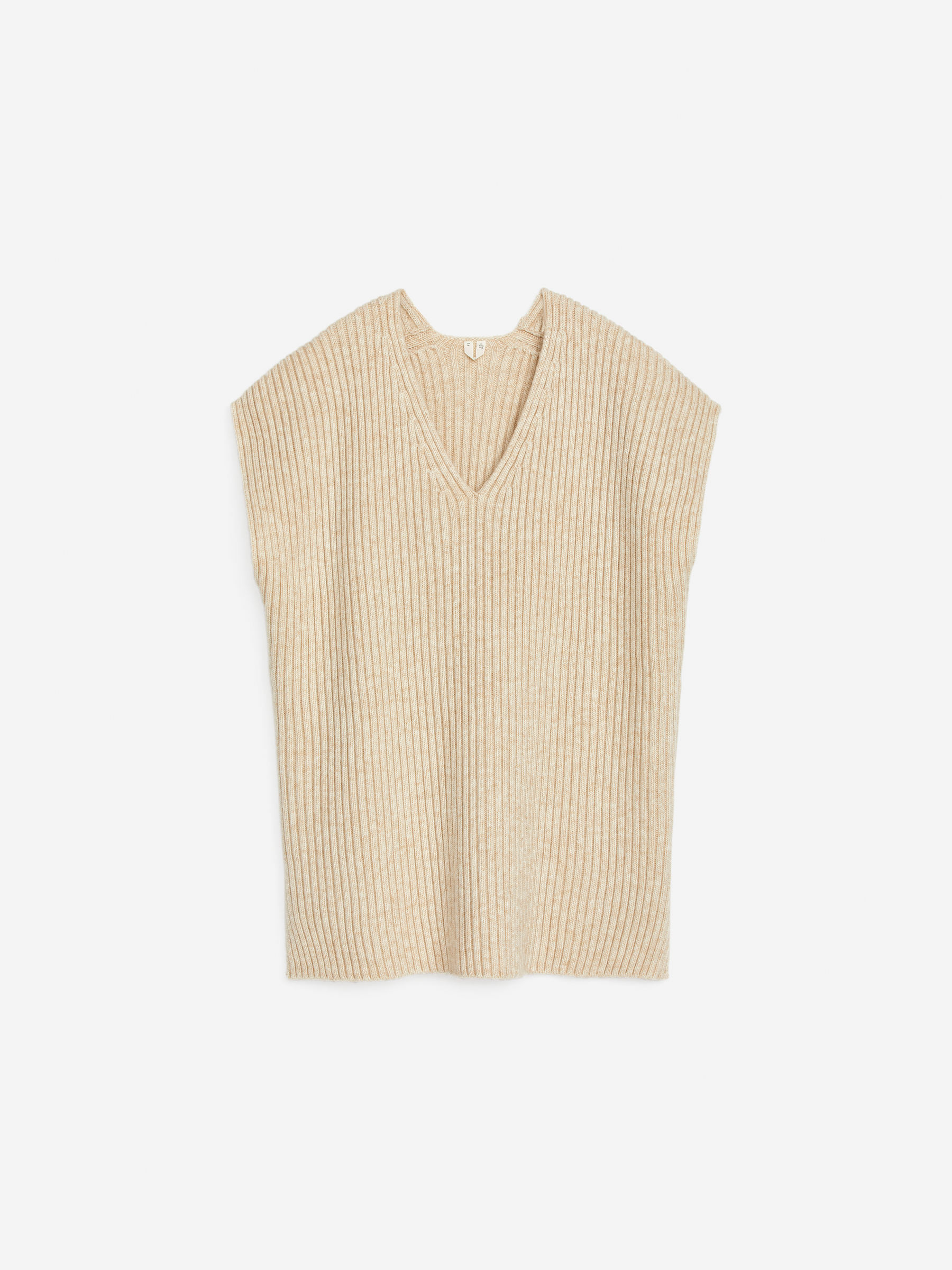 Relaxed Rib-Knit Vest – Light Beige – Women – ARKET GB | Arket UK