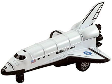 Die Cast Metal 5 White Space Shuttle w/ Pull Back Action by KinsFun | Amazon (US)